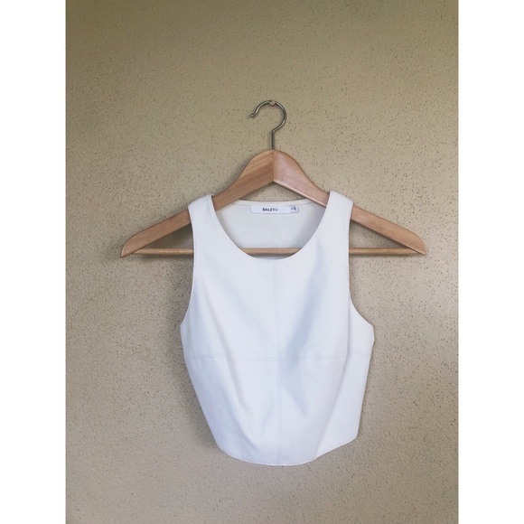 Bailey 44 Tops - ✨SOLD✨BAILEY 44 white leather cropped crop
